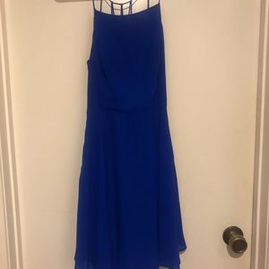 Royal blue strappy back dress